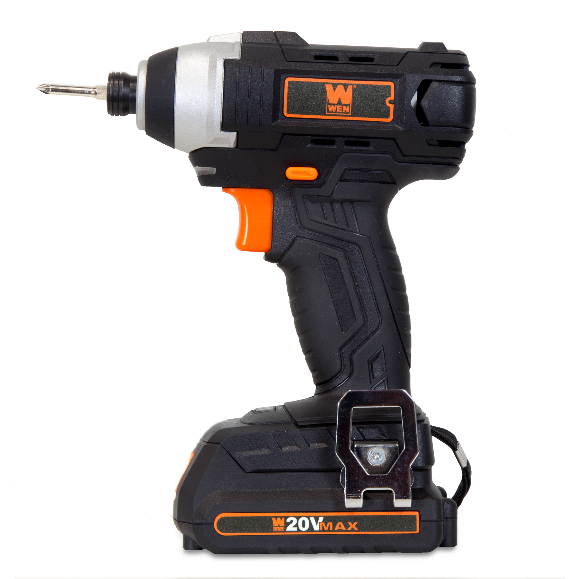 WEN Cordless Impact Driver Kit - 20V, 1/4in. Hex, 79 ft-lbs. Torque, Includes Battery, Charger, Bits, Model# 49135
